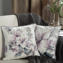 Zamatová obliečka na vankúš VELVET 05 fialková a lemovaním